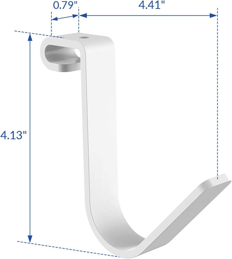 FLEXIMOUNTS 4 Pack Add On Storage Rail Hook Accessory for Ceiling Rack and Wall Shelving, Max Weight Capacity up to 50lbs, White - Image 3